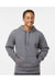 Augusta Sportswear 5414 Mens Fleece Hooded Sweatshirt Hoodie Graphite Grey Model Front