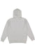 LAT 6926 Mens Elevated Fleece Basic Hooded Sweatshirt Hoodie w/ Pouch Pocket Heather Grey Flat Back