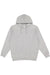 LAT 6926 Mens Elevated Fleece Basic Hooded Sweatshirt Hoodie w/ Pouch Pocket Heather Grey Flat Front