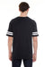 LAT 6937 Mens Fine Jersey Short Sleeve Crewneck T-Shirt Black/White Model Back