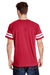 LAT 6937 Mens Fine Jersey Short Sleeve Crewneck T-Shirt Vintage Red/White Model Back