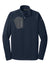 Eddie Bauer EB234 Mens Performance Fleece 1/4 Zip Sweatshirt w/ Pocket River Navy Blue Flat Front