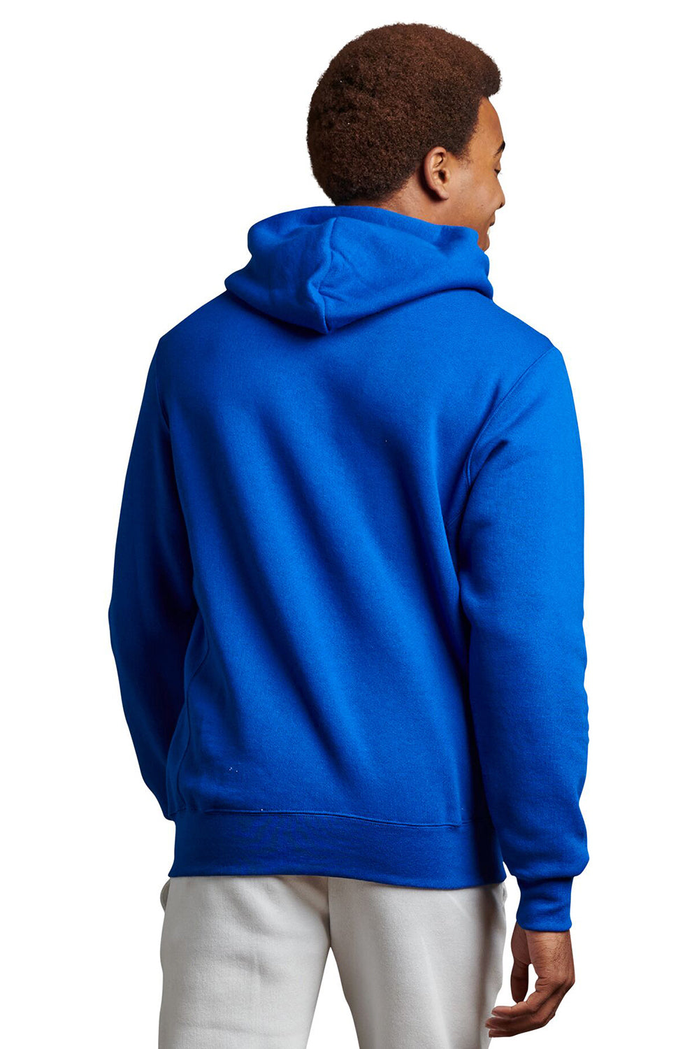 Russell Athletic 695HBM Mens Dri-Power Moisture Wicking Hooded Sweatshirt Hoodie w/ Pouch Pocket Royal Blue Model Back