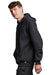 Russell Athletic 695HBM Mens Dri-Power Moisture Wicking Hooded Sweatshirt Hoodie w/ Pouch Pocket Black Model Side