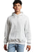 Russell Athletic 695HBM Mens Dri-Power Moisture Wicking Hooded Sweatshirt Hoodie w/ Pouch Pocket White Model Front