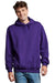 Russell Athletic 695HBM Mens Dri-Power Moisture Wicking Hooded Sweatshirt Hoodie w/ Pouch Pocket Purple Model Front