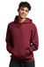 Russell Athletic 695HBM Mens Dri-Power Moisture Wicking Hooded Sweatshirt Hoodie w/ Pouch Pocket Maroon Model Front