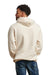 Russell Athletic 695HBM Mens Dri-Power Moisture Wicking Hooded Sweatshirt Hoodie w/ Pouch Pocket Vintage White Model Back
