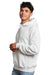 Russell Athletic 695HBM Mens Dri-Power Moisture Wicking Hooded Sweatshirt Hoodie w/ Pouch Pocket White Model Side