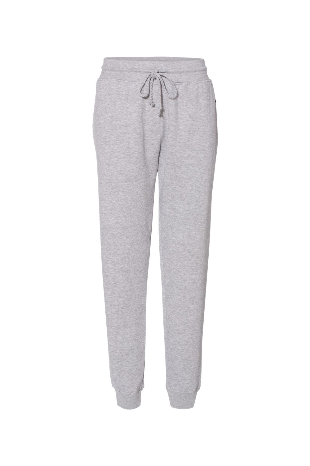 Badger 1216 Womens Athletic Fleece Jogger Sweatpants w/ Pockets Oxford Grey Flat Front