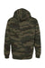 Independent Trading Company IND4000 Mens Hooded Sweatshirt Hoodie w/ Pouch Pocket Forest Green Camo Flat Back