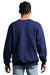 Russell Athletic 698HBM Mens Dri-Power Moisture Wicking Crewneck Sweatshirt Navy Blue Model Back