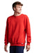 Russell Athletic 698HBM Mens Dri-Power Moisture Wicking Crewneck Sweatshirt True Red Model Side