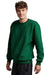 Russell Athletic 698HBM Mens Dri-Power Moisture Wicking Crewneck Sweatshirt Dark Green Model Side