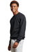 Russell Athletic 698HBM Mens Dri-Power Moisture Wicking Crewneck Sweatshirt Black Model Side