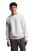 Russell Athletic 698HBM Mens Dri-Power Moisture Wicking Crewneck Sweatshirt White Model Front