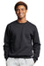 Russell Athletic 698HBM Mens Dri-Power Moisture Wicking Crewneck Sweatshirt Black Model Front