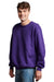 Russell Athletic 698HBM Mens Dri-Power Moisture Wicking Crewneck Sweatshirt Purple Model Front