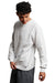 Russell Athletic 698HBM Mens Dri-Power Moisture Wicking Crewneck Sweatshirt White Model Side