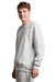 Russell Athletic 698HBM Mens Dri-Power Moisture Wicking Crewneck Sweatshirt Ash Grey Model Side