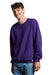 Russell Athletic 698HBM Mens Dri-Power Moisture Wicking Crewneck Sweatshirt Purple Model Side