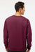 Independent Trading Company SS3000 Mens Crewneck Sweatshirt Maroon Model Back