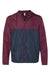 Independent Trading Co. EXP54LWZ Mens Full Zip Windbreaker Hooded Jacket Maroon/Classic Navy Blue Flat Front