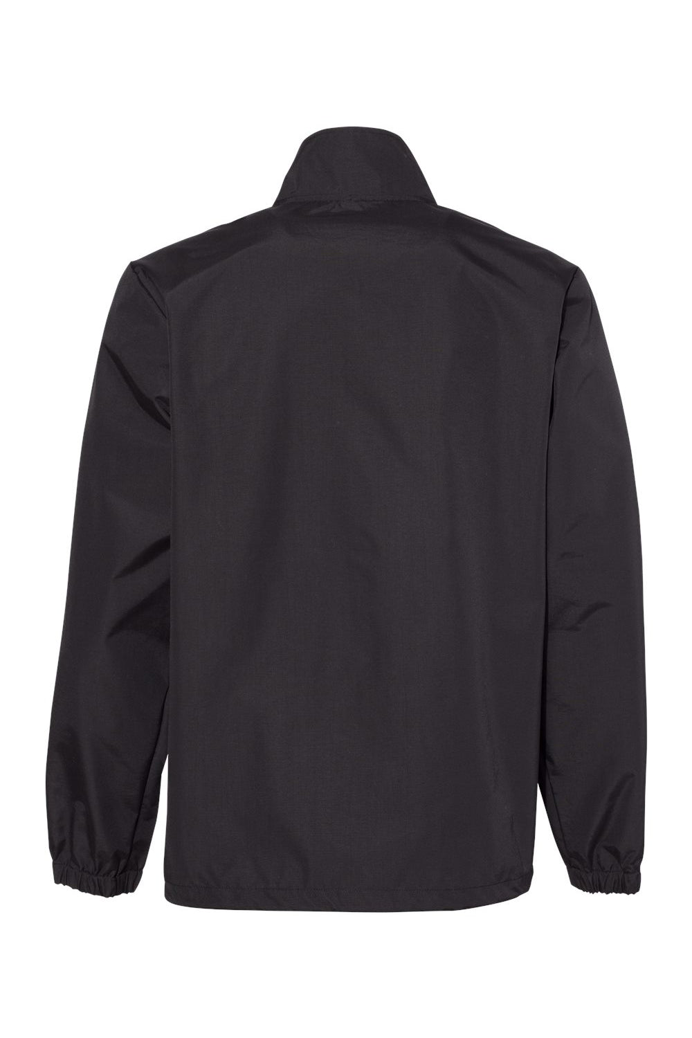 Independent Trading Company EXP99CNB Mens Water Resistant Snap Down Coaches Jacket Black/Black Flat Back