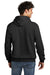 Jerzees 700M/700MR Mens Eco Premium Moisture Wicking Hooded Sweatshirt Hoodie w/ Pouch Pocket Heather Ink Black Model Back
