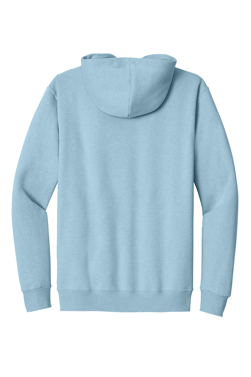 Jerzees 700M/700MR Mens Eco Premium Moisture Wicking Hooded Sweatshirt Hoodie w/ Pouch Pocket Heather Cloud Blue Flat Back