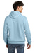Jerzees 700M/700MR Mens Eco Premium Moisture Wicking Hooded Sweatshirt Hoodie w/ Pouch Pocket Heather Cloud Blue Model Back