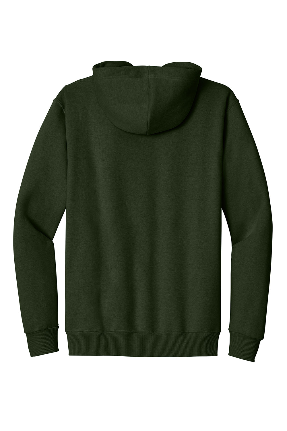 Jerzees 700M/700MR Mens Eco Premium Moisture Wicking Hooded Sweatshirt Hoodie w/ Pouch Pocket Heather Military Green Flat Back