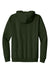 Jerzees 700M/700MR Mens Eco Premium Moisture Wicking Hooded Sweatshirt Hoodie w/ Pouch Pocket Heather Military Green Flat Back