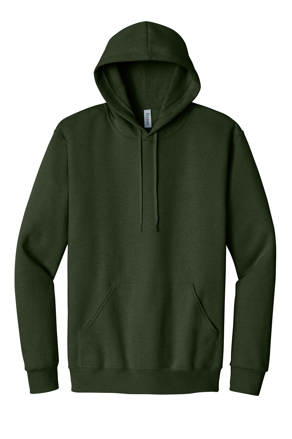 Jerzees 700M/700MR Mens Eco Premium Moisture Wicking Hooded Sweatshirt Hoodie w/ Pouch Pocket Heather Military Green Flat Front