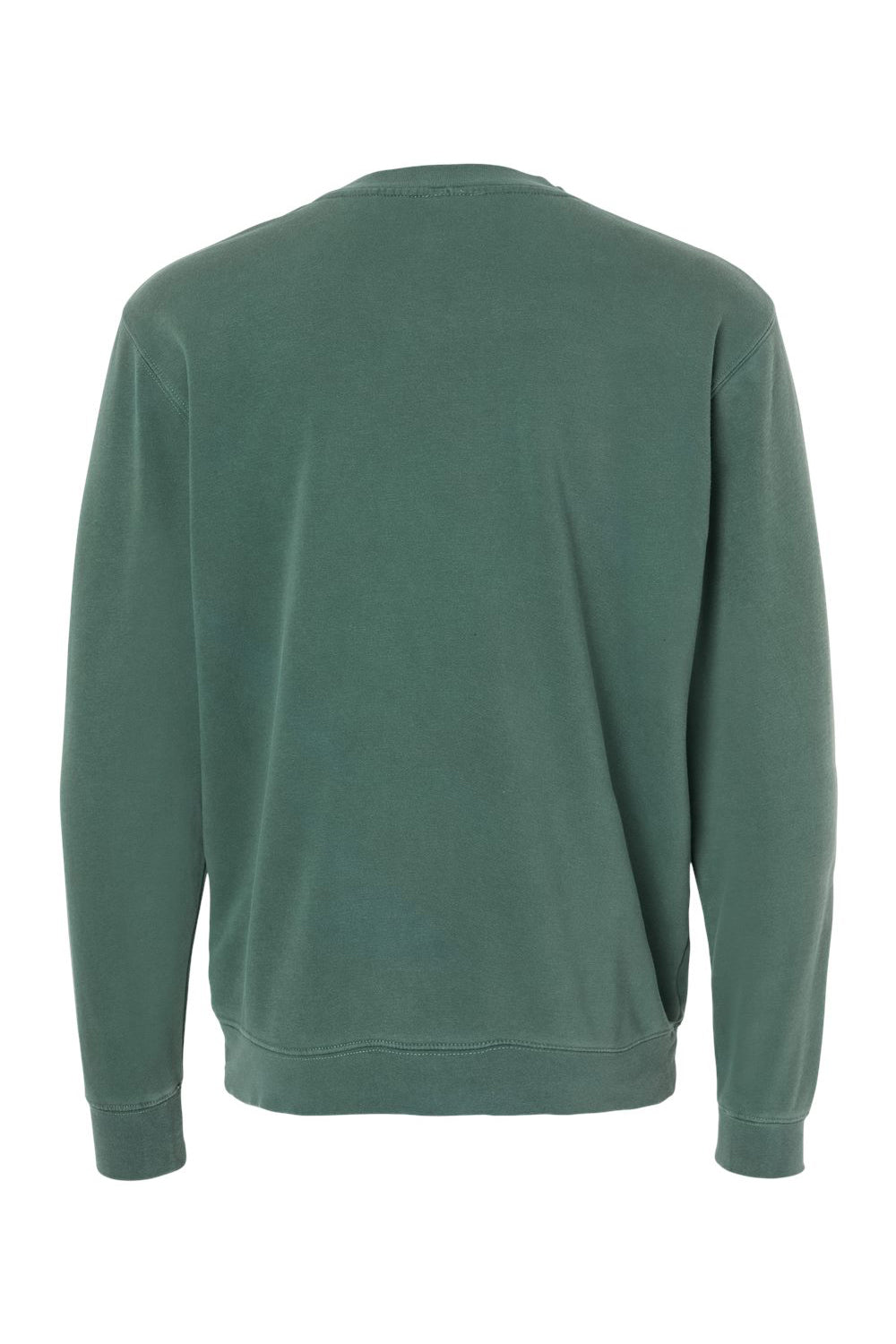 Independent Trading Co. PRM3500 Mens Pigment Dyed Crewneck Sweatshirt Alpine Green Flat Back