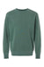 Independent Trading Company PRM3500 Mens Pigment Dyed Crewneck Sweatshirt Alpine Green Flat Front