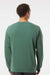 Independent Trading Company PRM3500 Mens Pigment Dyed Crewneck Sweatshirt Alpine Green Model Back