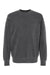 Independent Trading Company PRM3500 Mens Pigment Dyed Crewneck Sweatshirt Black Flat Front
