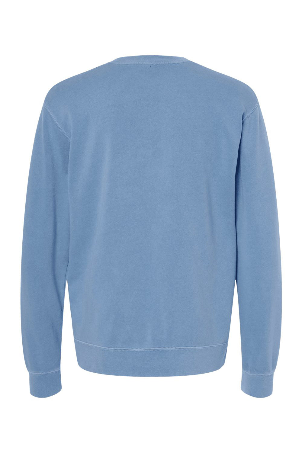 Independent Trading Company PRM3500 Mens Pigment Dyed Crewneck Sweatshirt Light Blue Flat Back