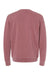 Independent Trading Company PRM3500 Mens Pigment Dyed Crewneck Sweatshirt Maroon Flat Back
