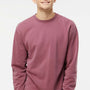 Independent Trading Company Mens Pigment Dyed Crewneck Sweatshirt - Maroon