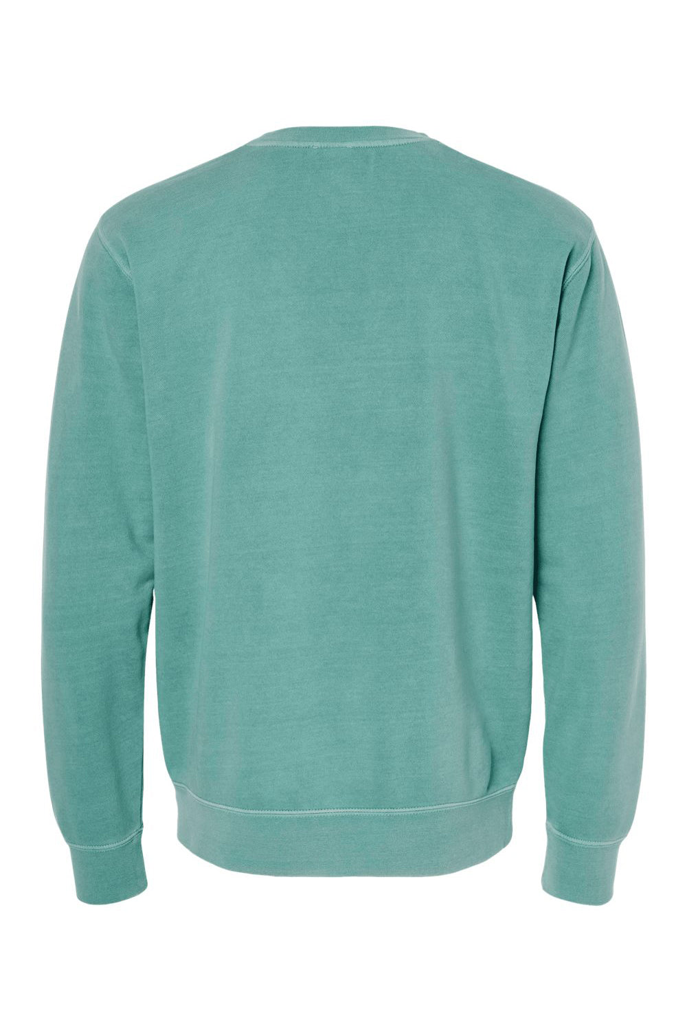 Independent Trading Company PRM3500 Mens Pigment Dyed Crewneck Sweatshirt Mint Green Flat Back