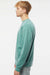 Independent Trading Company PRM3500 Mens Pigment Dyed Crewneck Sweatshirt Mint Green Model Side