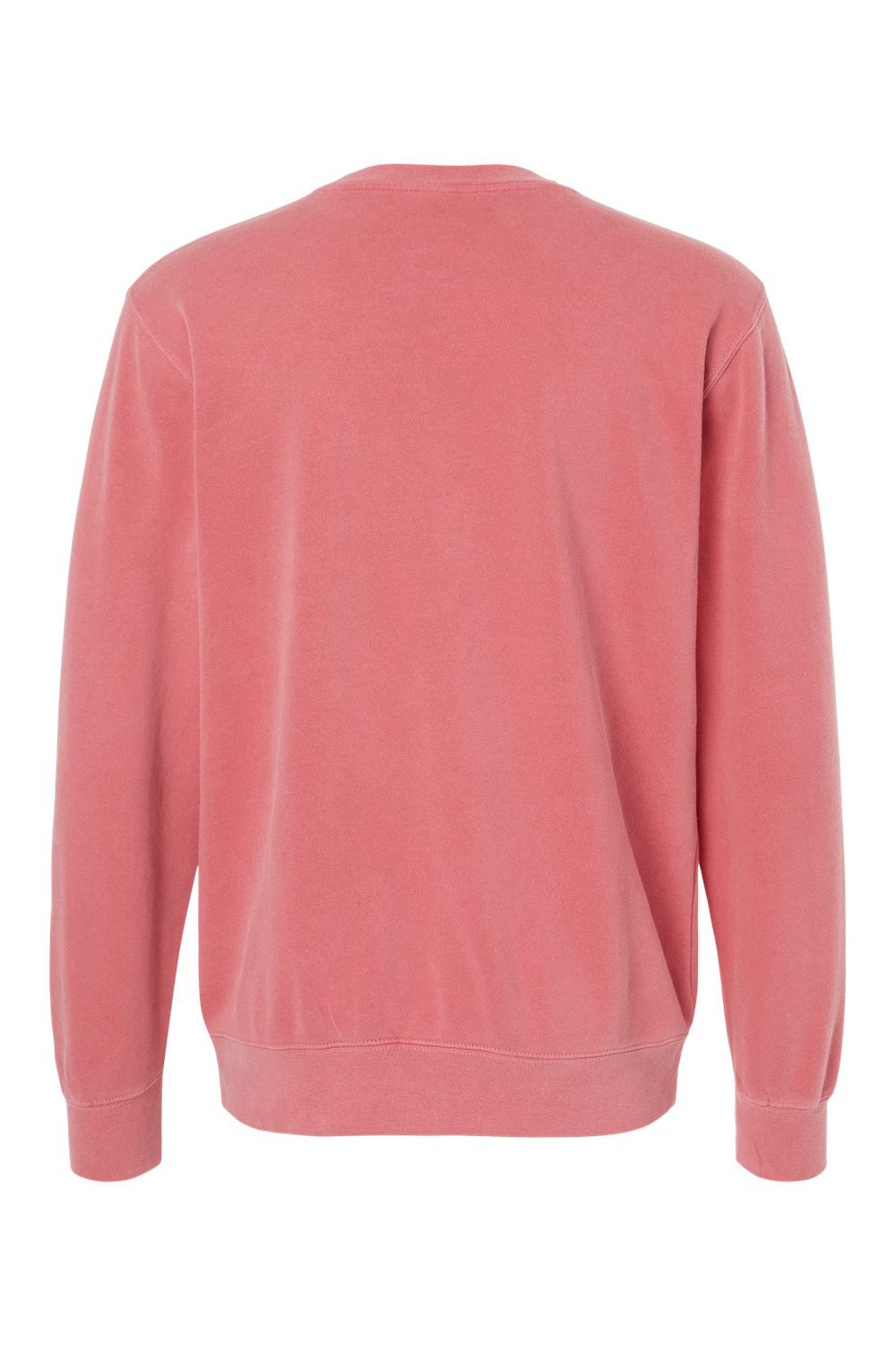 Independent Trading Company PRM3500 Mens Pigment Dyed Crewneck Sweatshirt Pink Flat Back