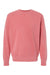 Independent Trading Company PRM3500 Mens Pigment Dyed Crewneck Sweatshirt Pink Flat Front