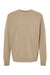 Independent Trading Company PRM3500 Mens Pigment Dyed Crewneck Sweatshirt Sandstone Brown Flat Front