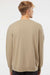 Independent Trading Company PRM3500 Mens Pigment Dyed Crewneck Sweatshirt Sandstone Brown Model Back
