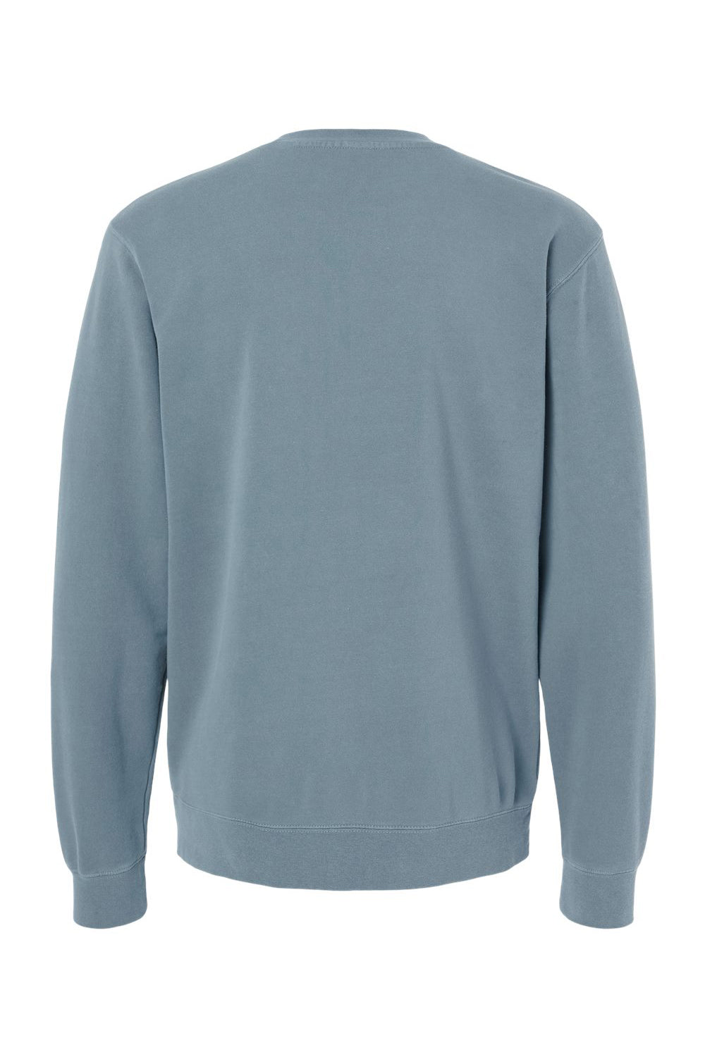 Independent Trading Company PRM3500 Mens Pigment Dyed Crewneck Sweatshirt Slate Blue Flat Back
