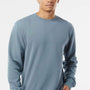 Independent Trading Company Mens Pigment Dyed Crewneck Sweatshirt - Slate Blue