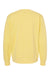 Independent Trading Company PRM3500 Mens Pigment Dyed Crewneck Sweatshirt Yellow Flat Back